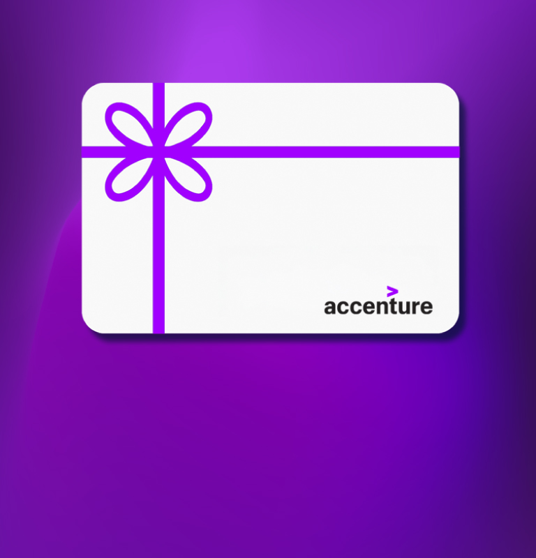 Hero image of an Accenture gift card.